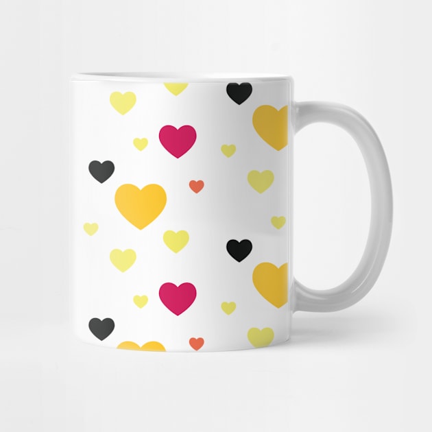 Colorful Mini Hearts Pattern 010#001 by jeeneecraftz